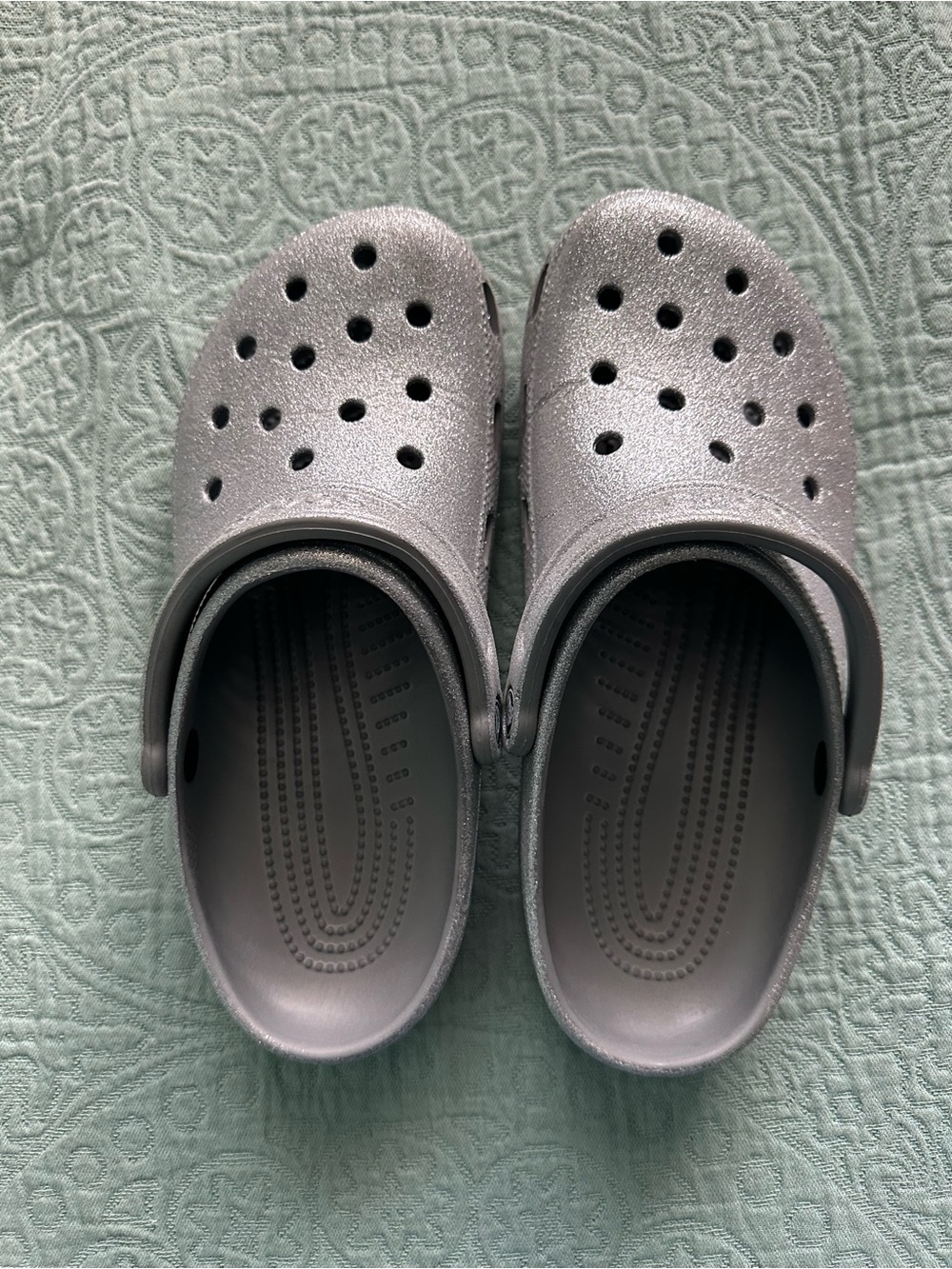 CROCS Silver Glitter
